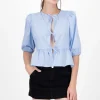 Blusa lazos popelina