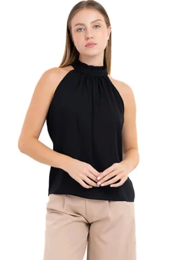 Blusa lisa cuello halter