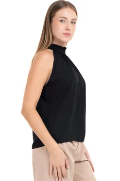 Blusa lisa cuello halter