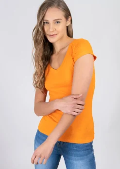 Blusa manga corta cuello v