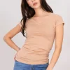 Blusa manga corta cuello v