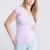 Blusa manga corta cuello v