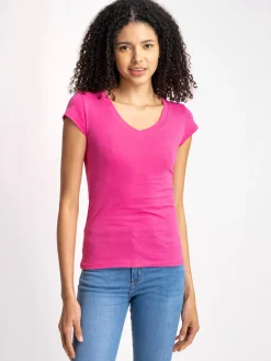 Blusa manga corta cuello v