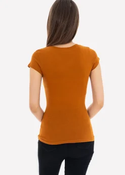 Blusa manga corta cuello v