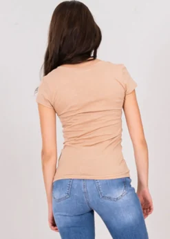 Blusa manga corta cuello v