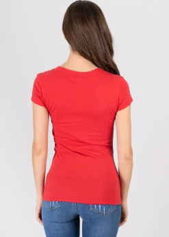 Blusa manga corta cuello v