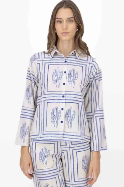 Blusa manga larga cactus