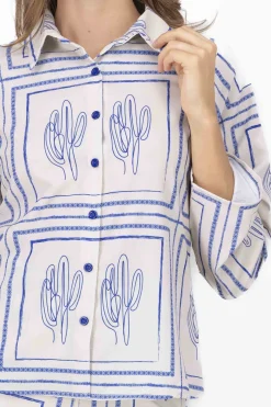 Blusa manga larga cactus