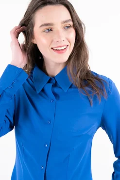 Blusa manga larga costuras