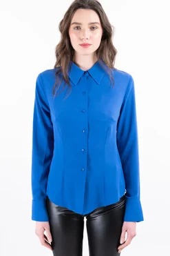 Blusa manga larga costuras