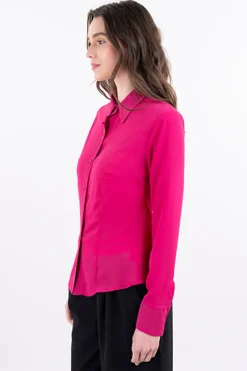 Blusa manga larga costuras