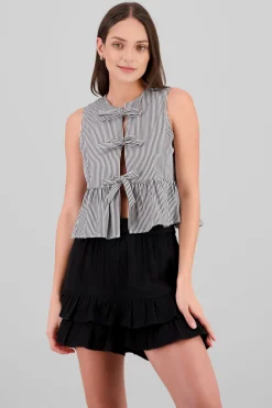 Blusa rayas detalle moños