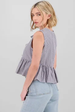 Blusa rayas detalle moños