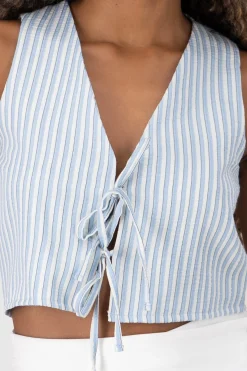 Blusa rayas detalle moños