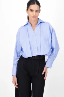 Blusa rayas manga larga efecto burbuja Hypsters