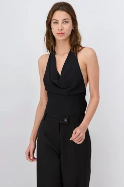 Blusa Textura Escote Drapeado