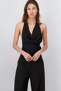 Blusa Textura Escote Drapeado