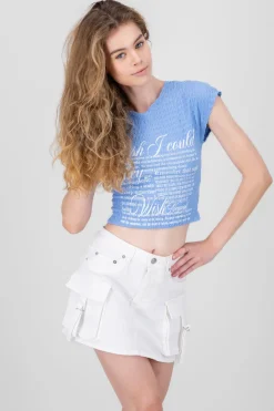 Blusa textura estampado