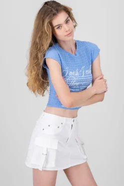 Blusa textura estampado