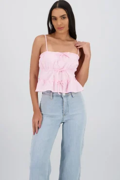 Blusa tiranes detalle moños