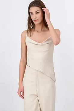 Blusa Tirantes Escote Drapeado