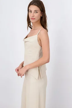 Blusa Tirantes Escote Drapeado