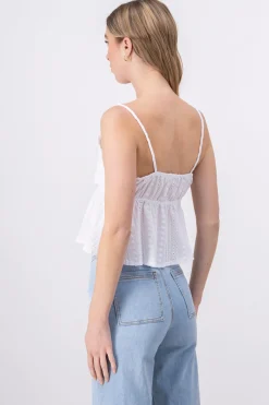 Blusa tirantes textura cinta