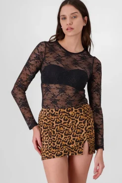 Body encaje manga larga