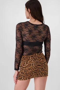 Body encaje manga larga