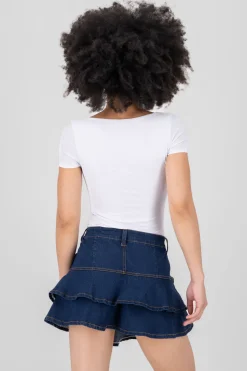 Body escote cuadrado doble tela