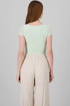 Body Escote Cuadrado Doble Tela