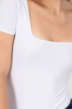 Body escote cuadrado doble tela