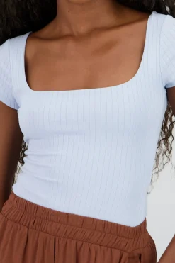 Body escote cuadrado manga corta