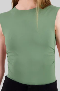 Body manga corta escote espalda