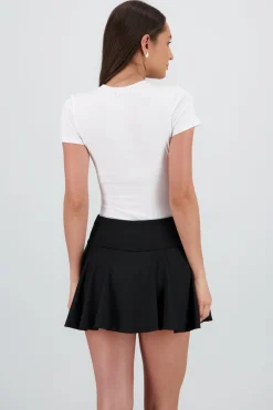 Body manga corta escote rendondo