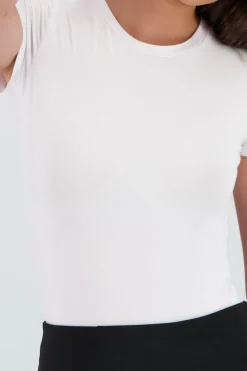 Body manga corta escote rendondo