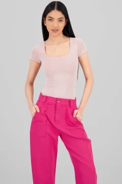 Bodysuit escote cuadrado doble tela