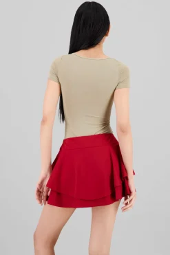 Bodysuit escote cuadrado doble tela