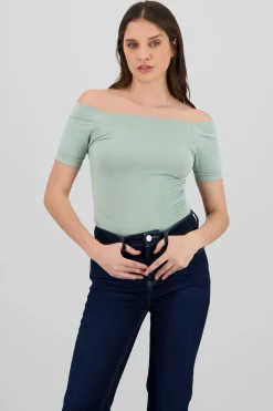 Bodysuit Liso Hombros Descubiertos