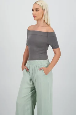 Bodysuit Liso Hombros Descubiertos