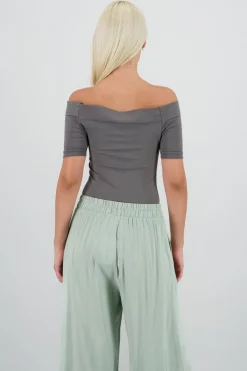 Bodysuit Liso Hombros Descubiertos