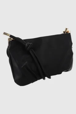 Bolsa baguette sencilla pliegues nudo