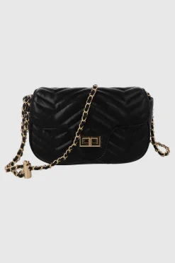 Bolsa crossbody capitonada chevron