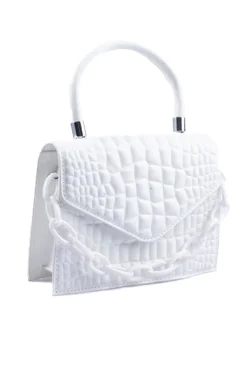 Bolsa Crossbody Cocodrilo Cadenas