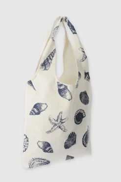 Bolsa tela con conchas