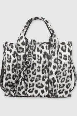 Bolsa tote estructura animal print