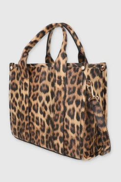 Bolsa tote estructura animal print