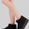 Bota corta plataforma peluche
