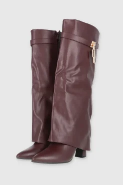 Bota Efecto Piel Funda Candado