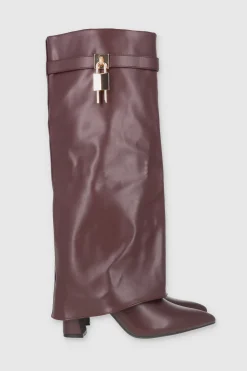 Bota Efecto Piel Funda Candado